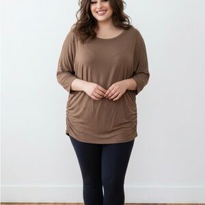 NWT Zenana Outfitters Brown Tunic Top